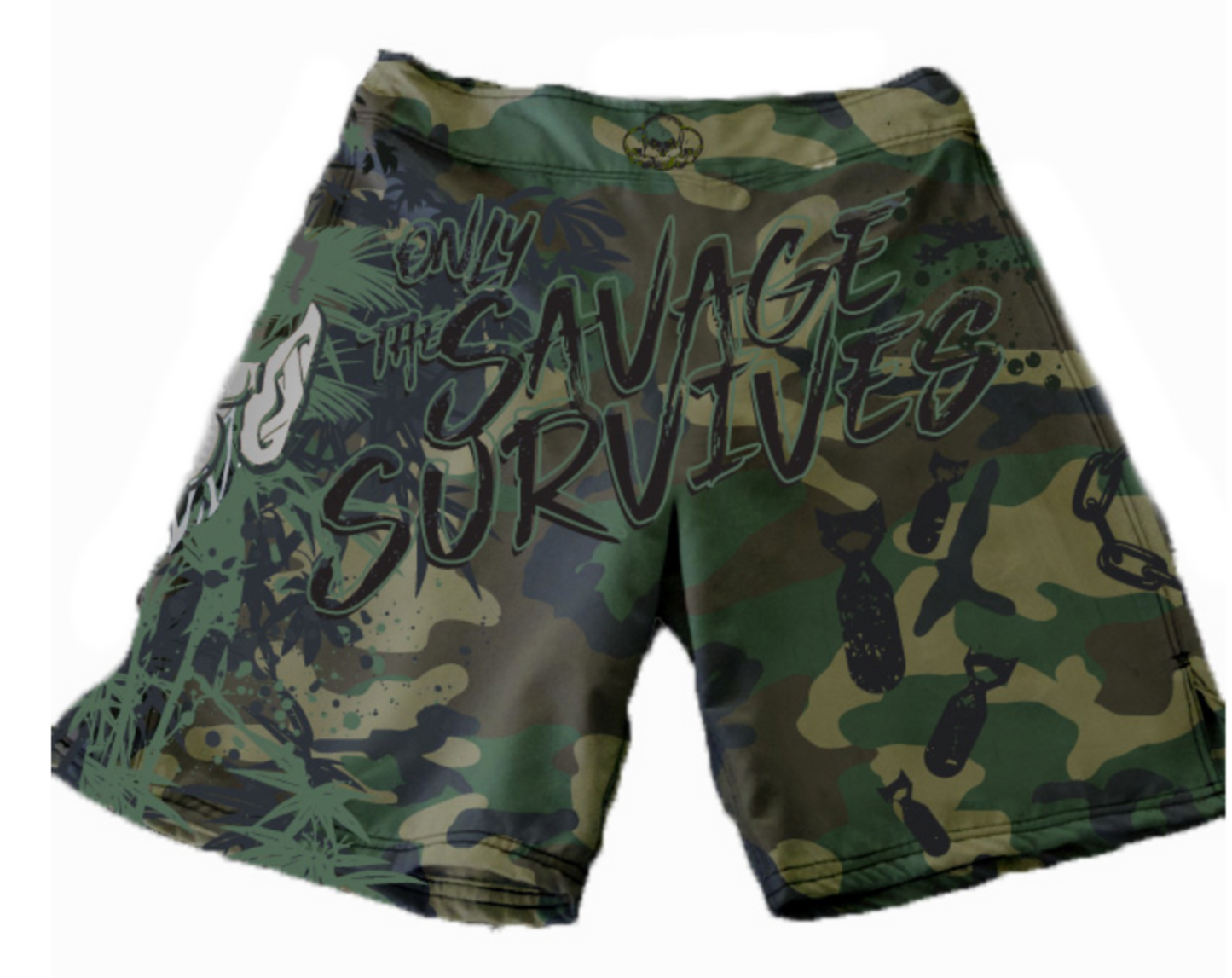 Camo Monkey Long Rash Guard And Shorts Package Presale items Shipping To  Start December 5th Savage Fightwear