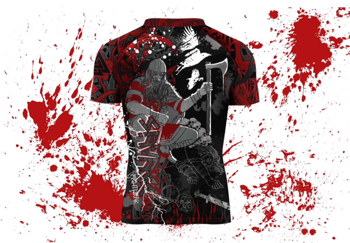 Viking Blood Short Sleeve Rash Guard Presale items Shipping To  Start December 5th Savage Fightwear